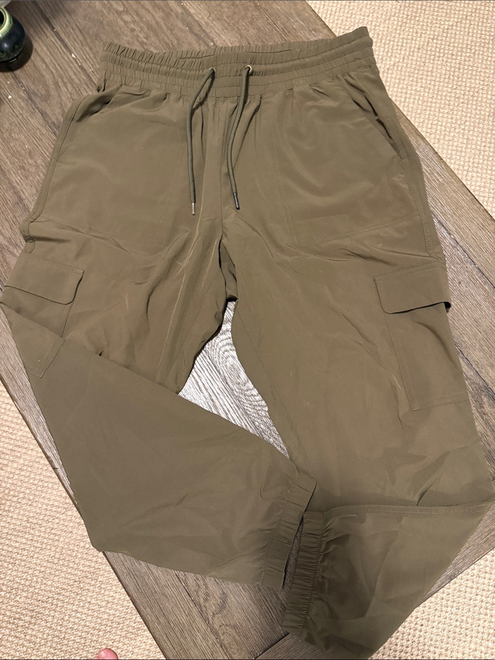 Olive Cargo Jogger Pants
